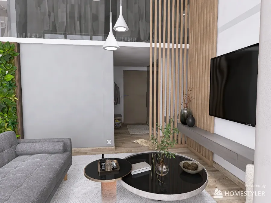 Modern loft in the city 3d design renderings