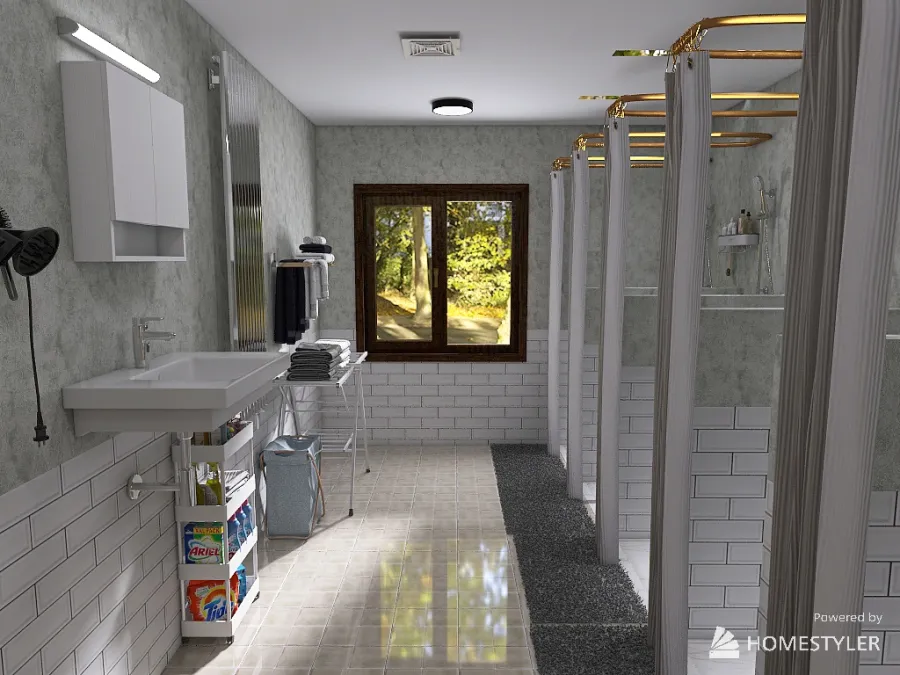 Shower room 3d design renderings