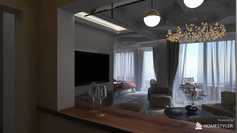 Нotel room 3d design renderings