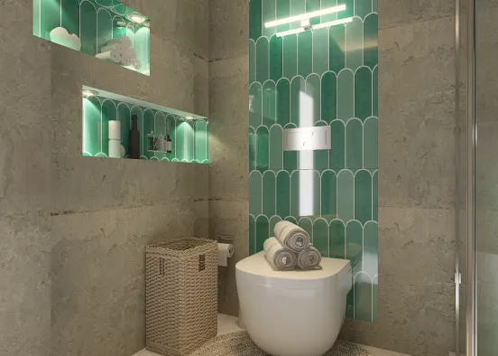 Moroccan Bathroom Design Rendering