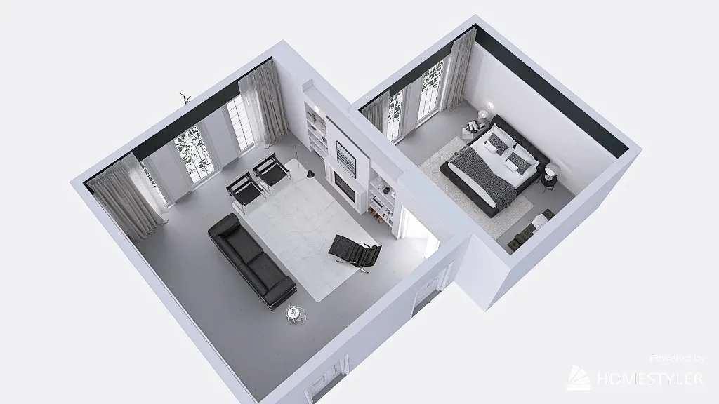 Bauhaus Style Suite 3d design renderings