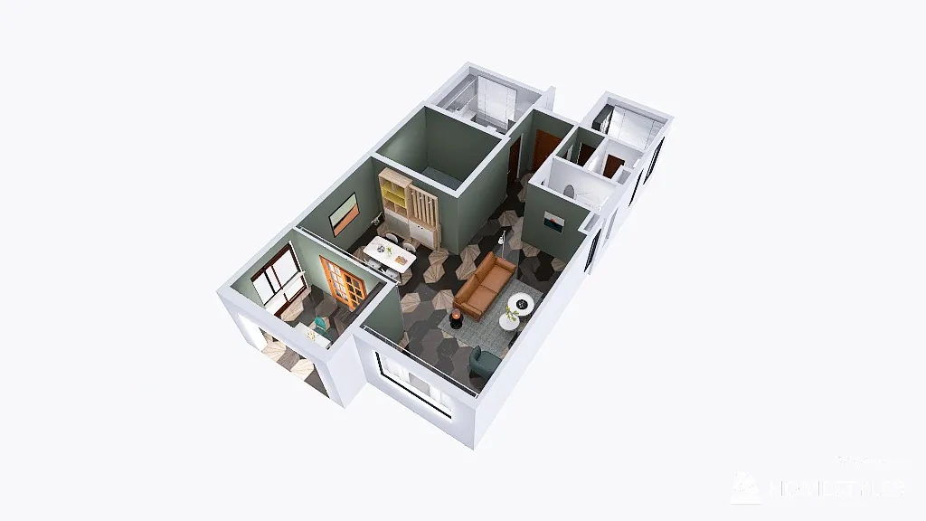 الشقة تاثيث 3d design renderings