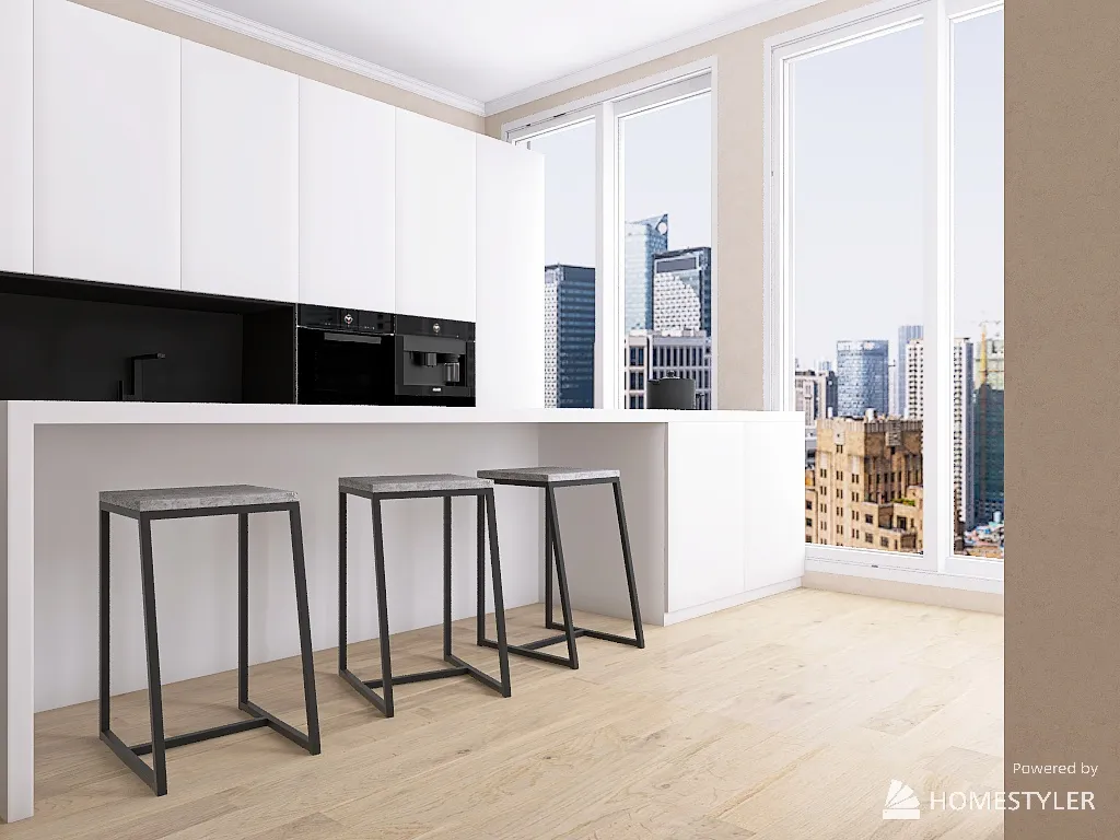 Копия16-Modern Apartment Empt Room 3d design renderings
