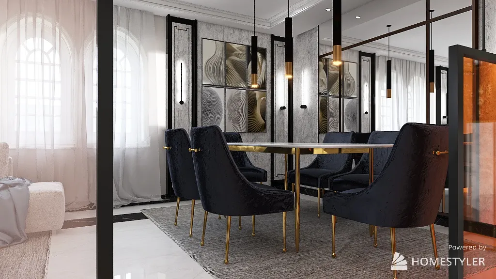 LivingDiningRoom 3d design renderings