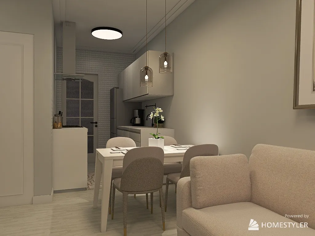 LivingDiningRoom 3d design renderings