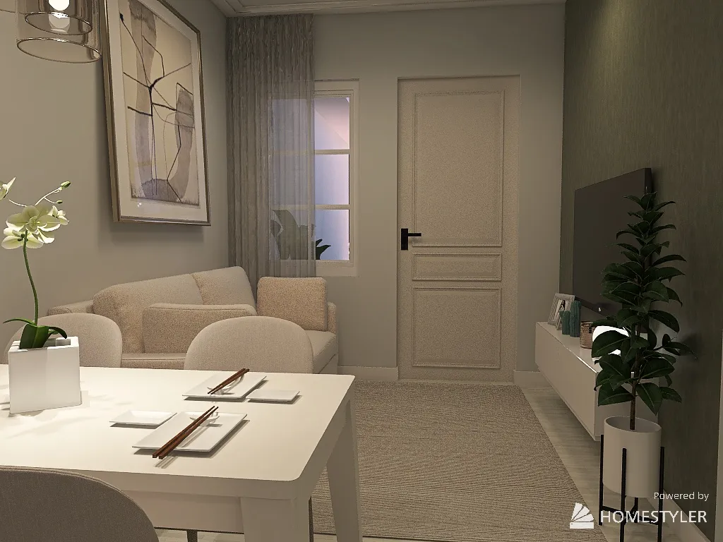 LivingDiningRoom 3d design renderings