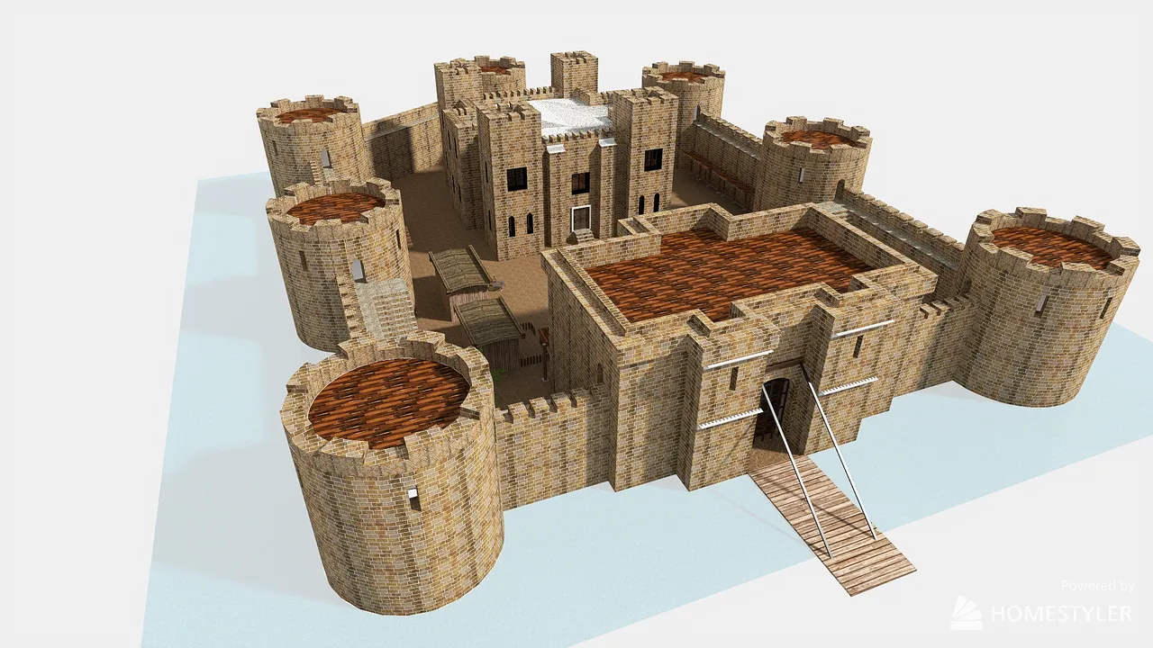 castle 3d design renderings