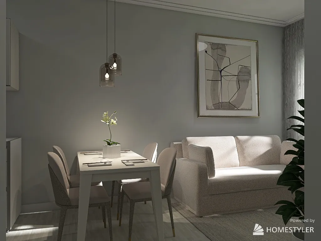 LivingDiningRoom 3d design renderings