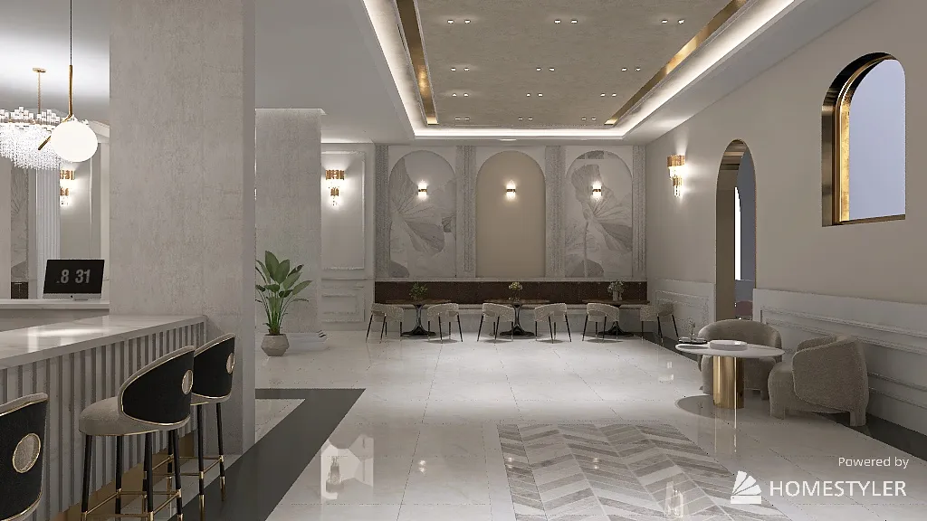 BEREG - Lobby Bar 3d design renderings