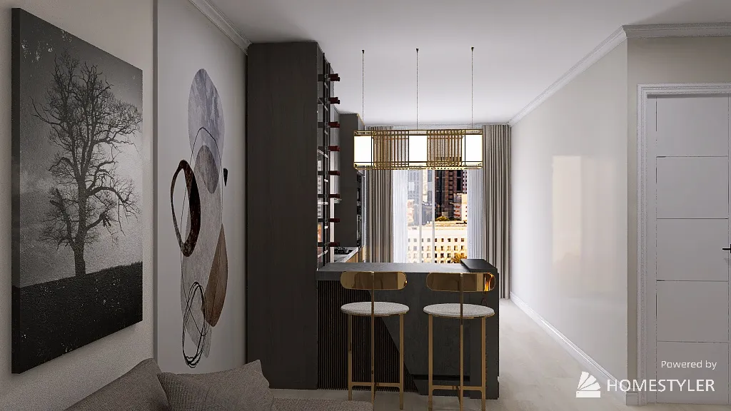 Apartament Filip 3d design renderings