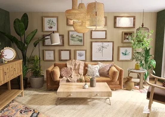Cozy Living Room Design Rendering