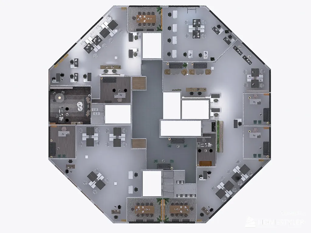 OFFICE YEARS-PLAN 3d design renderings