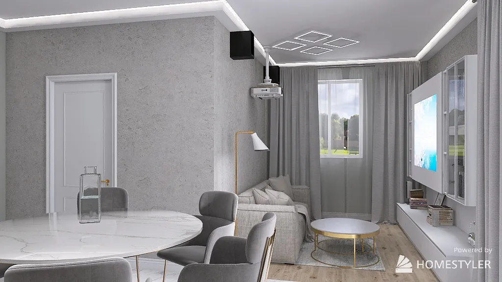 LivingDiningRoom 3d design renderings