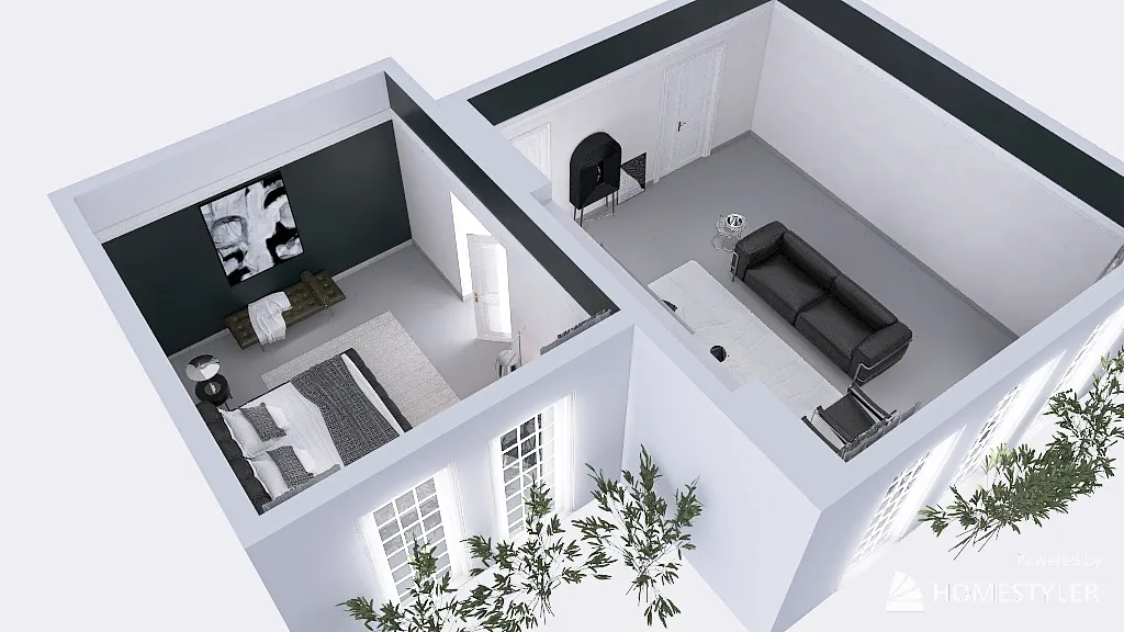 Bauhaus Style Suite 3d design renderings