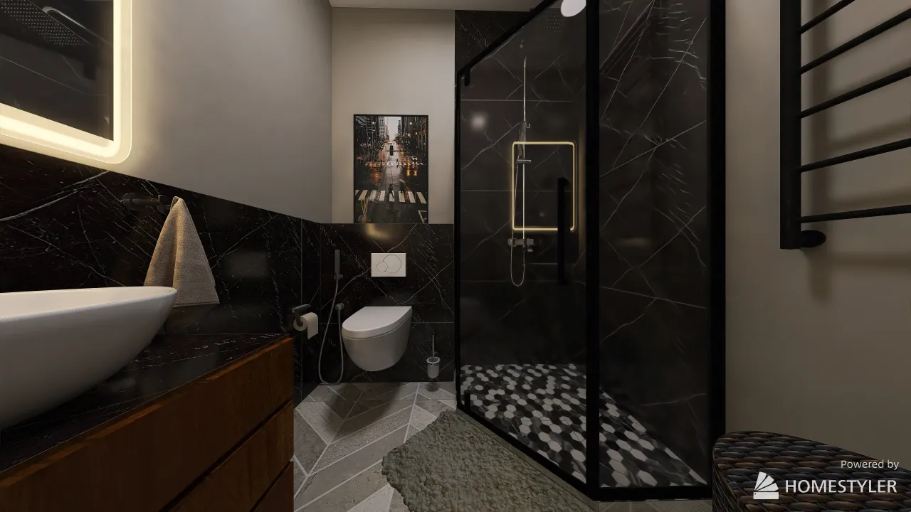 Bathroom 3d design renderings