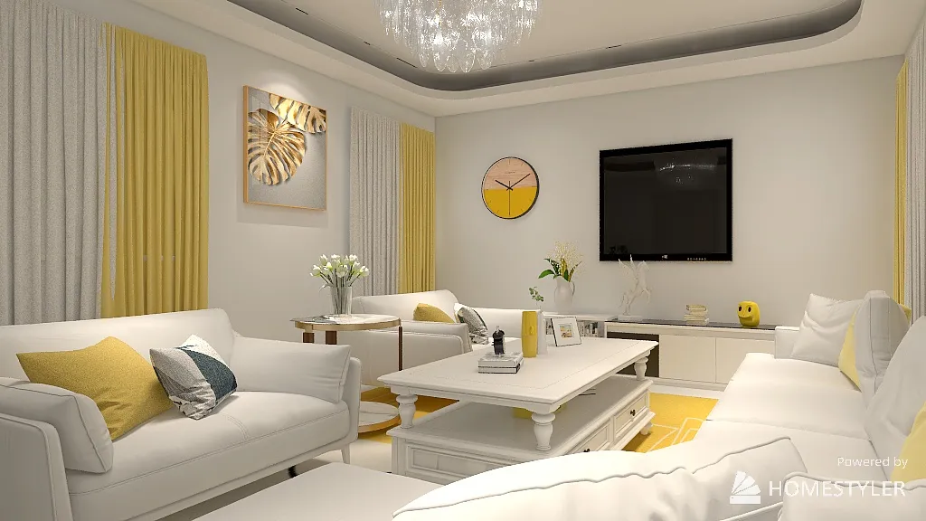 Living Room 3d design renderings