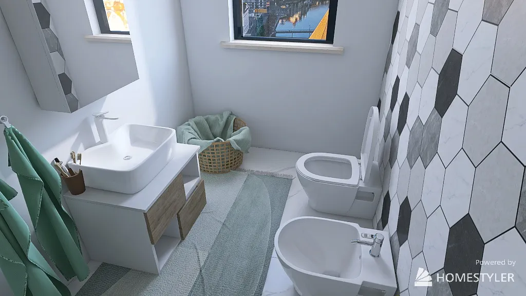 Bathroom 3d design renderings