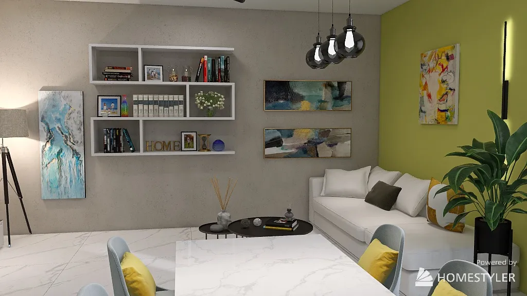 LivingDiningRoom 3d design renderings