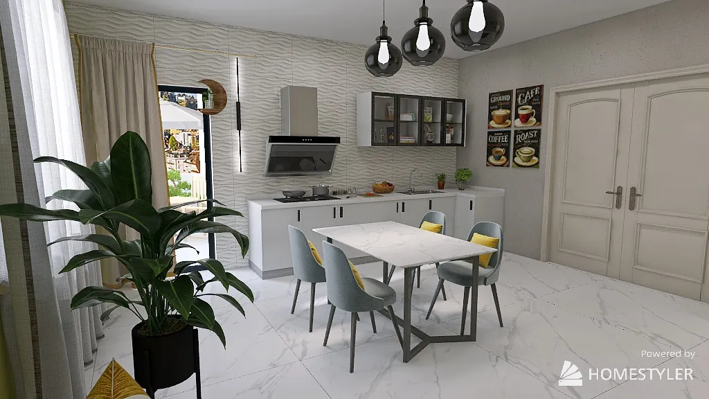 LivingDiningRoom 3d design renderings