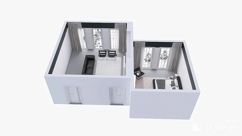 Bauhaus Style Suite 3d design renderings