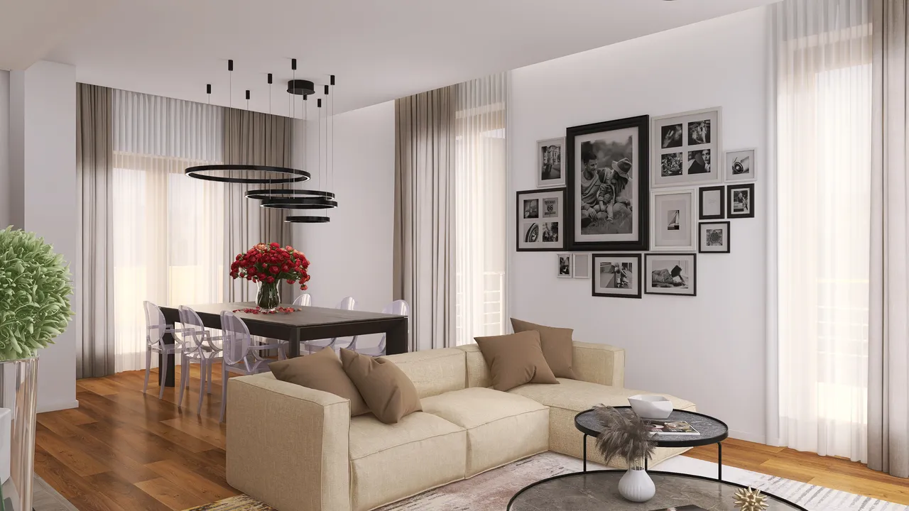 LivingDiningRoom 3d design renderings