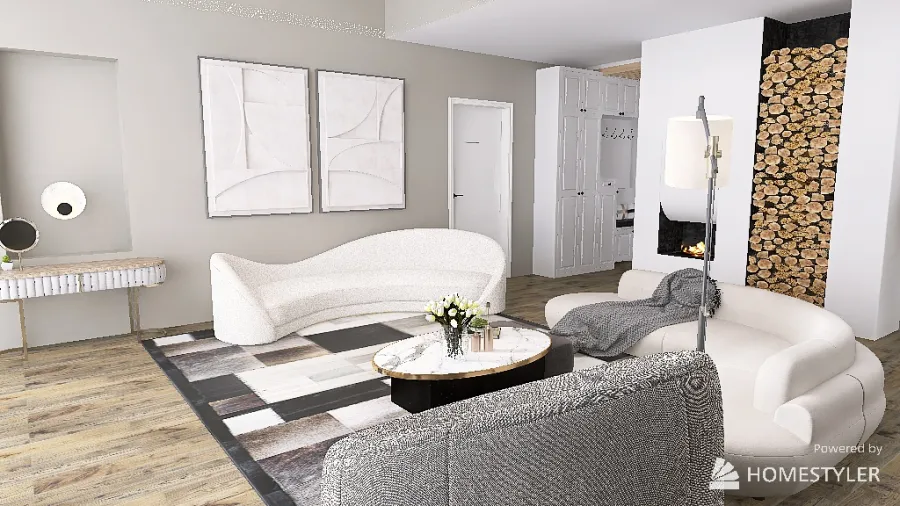 Modern Chic  Apartment 3d design renderings