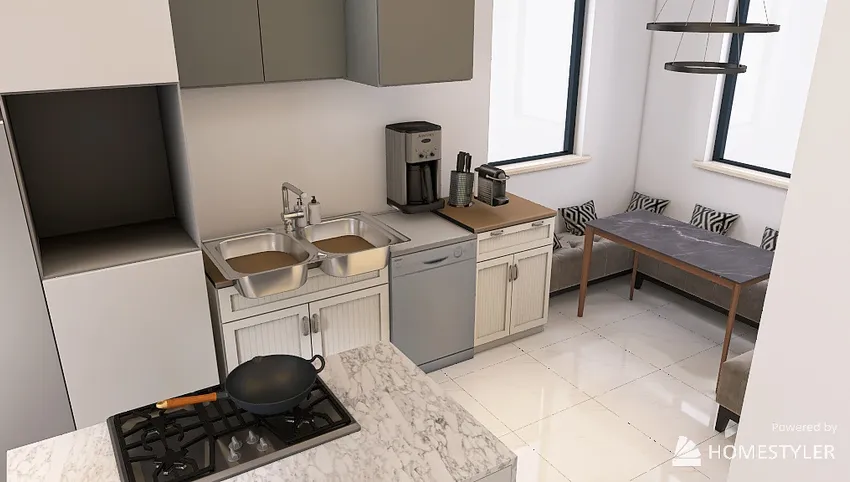 second example of the kitchen 3d design picture 29.32