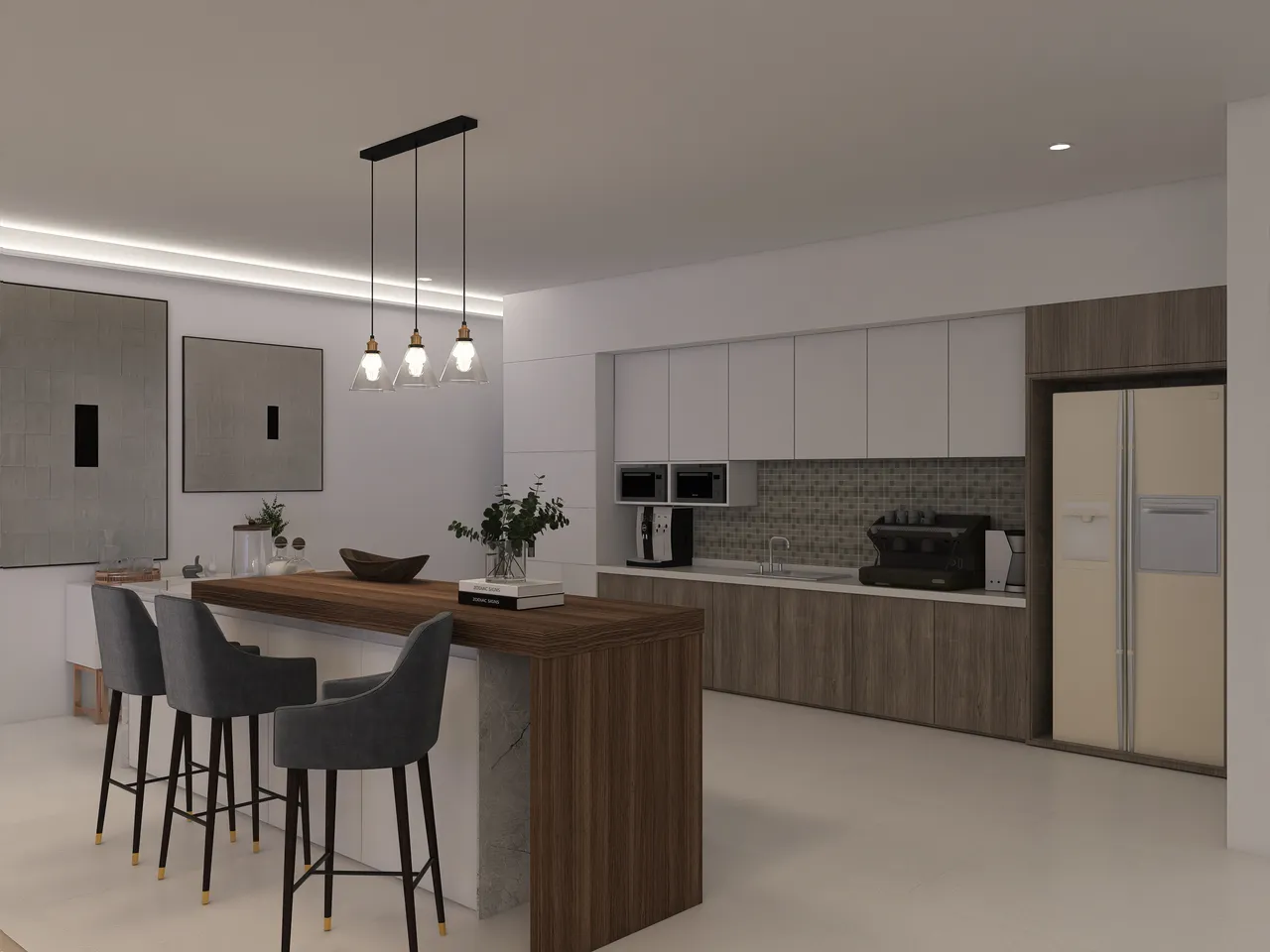 Apartment 3B with Views 3d design renderings