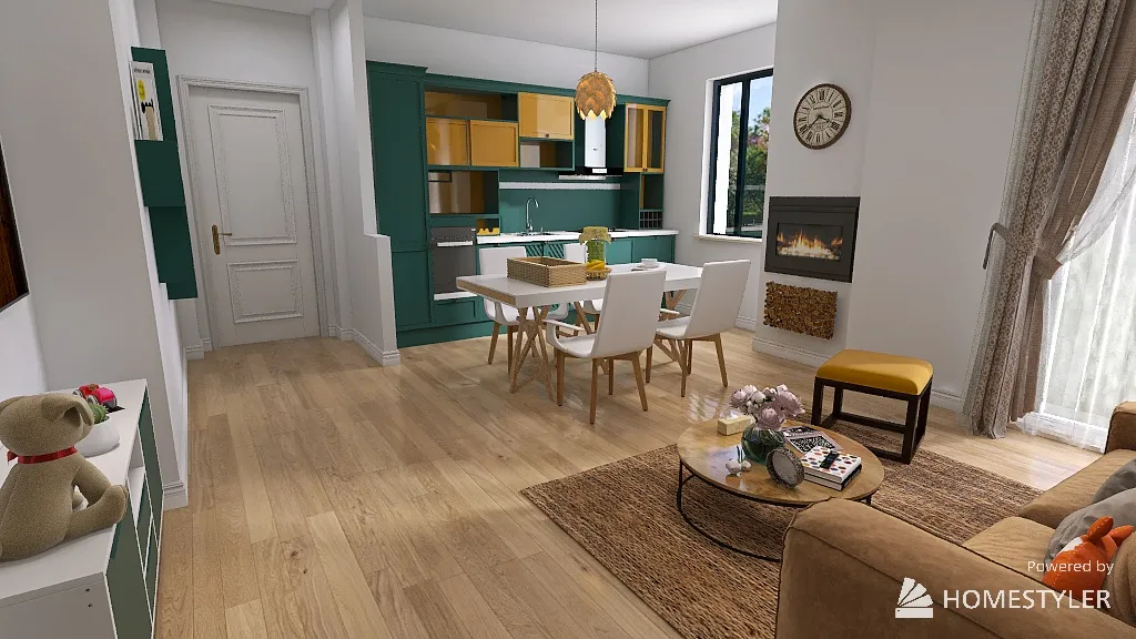 LivingDiningRoom 3d design renderings