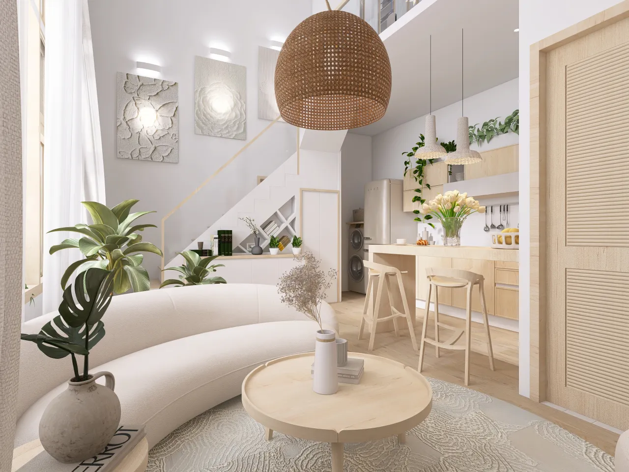 Small sunny place 3d design renderings
