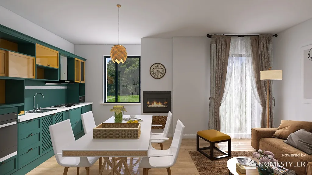 LivingDiningRoom 3d design renderings