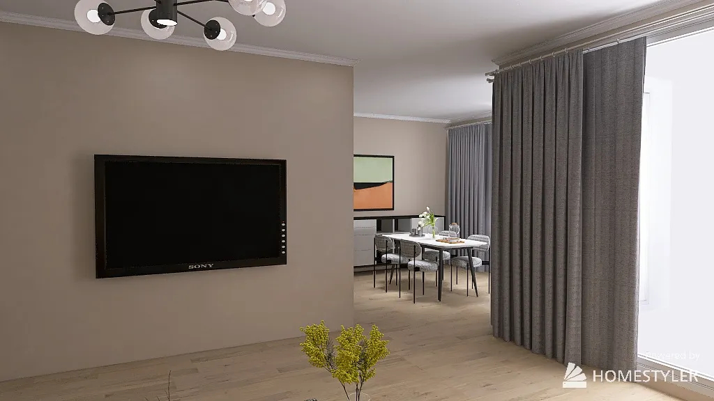 16-Modern Apartment Empt Room 3d design renderings