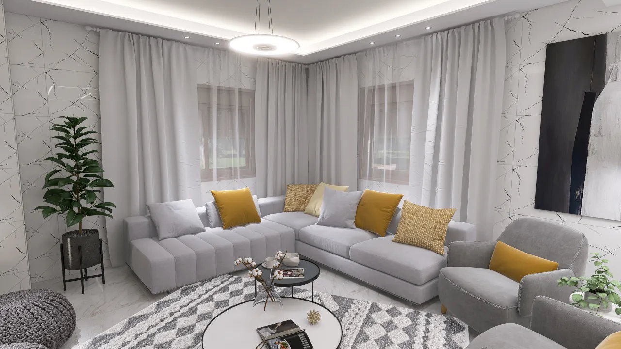 LivingDiningRoom 3d design renderings