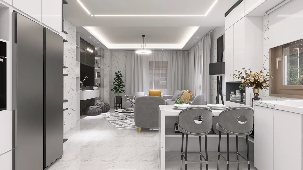 LivingDiningRoom 3d design renderings