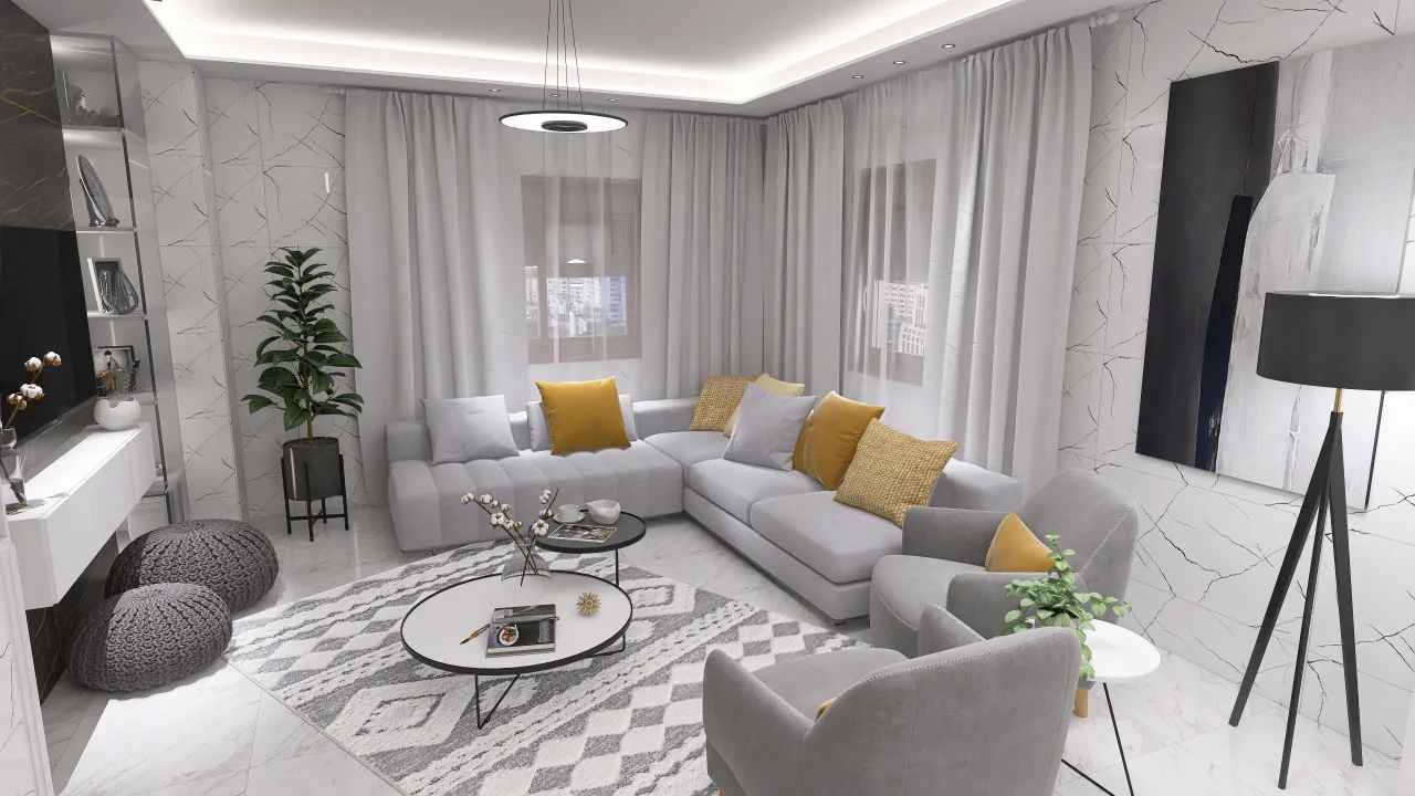 LivingDiningRoom 3d design renderings