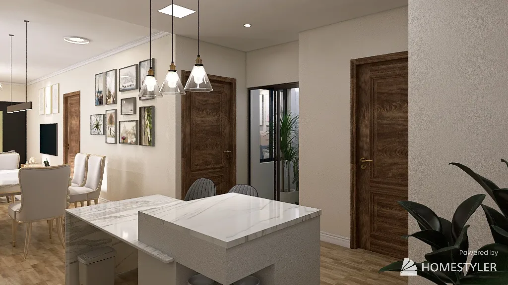 LivingDiningRoom 3d design renderings