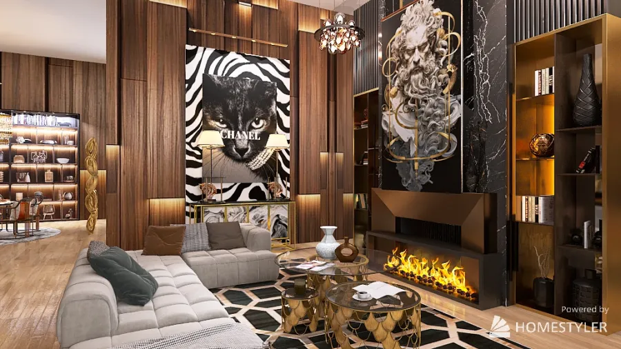 Contemporary Glamour 3d design renderings