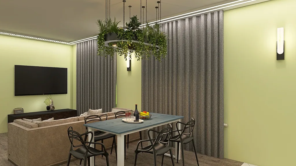 LivingDiningRoom 3d design renderings