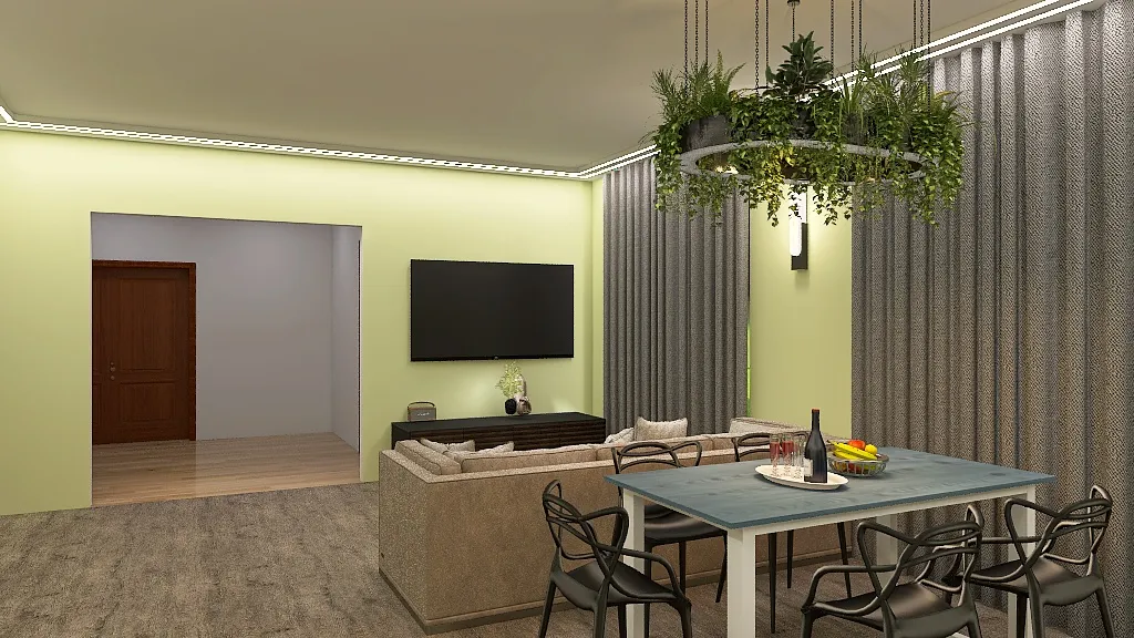 LivingDiningRoom 3d design renderings