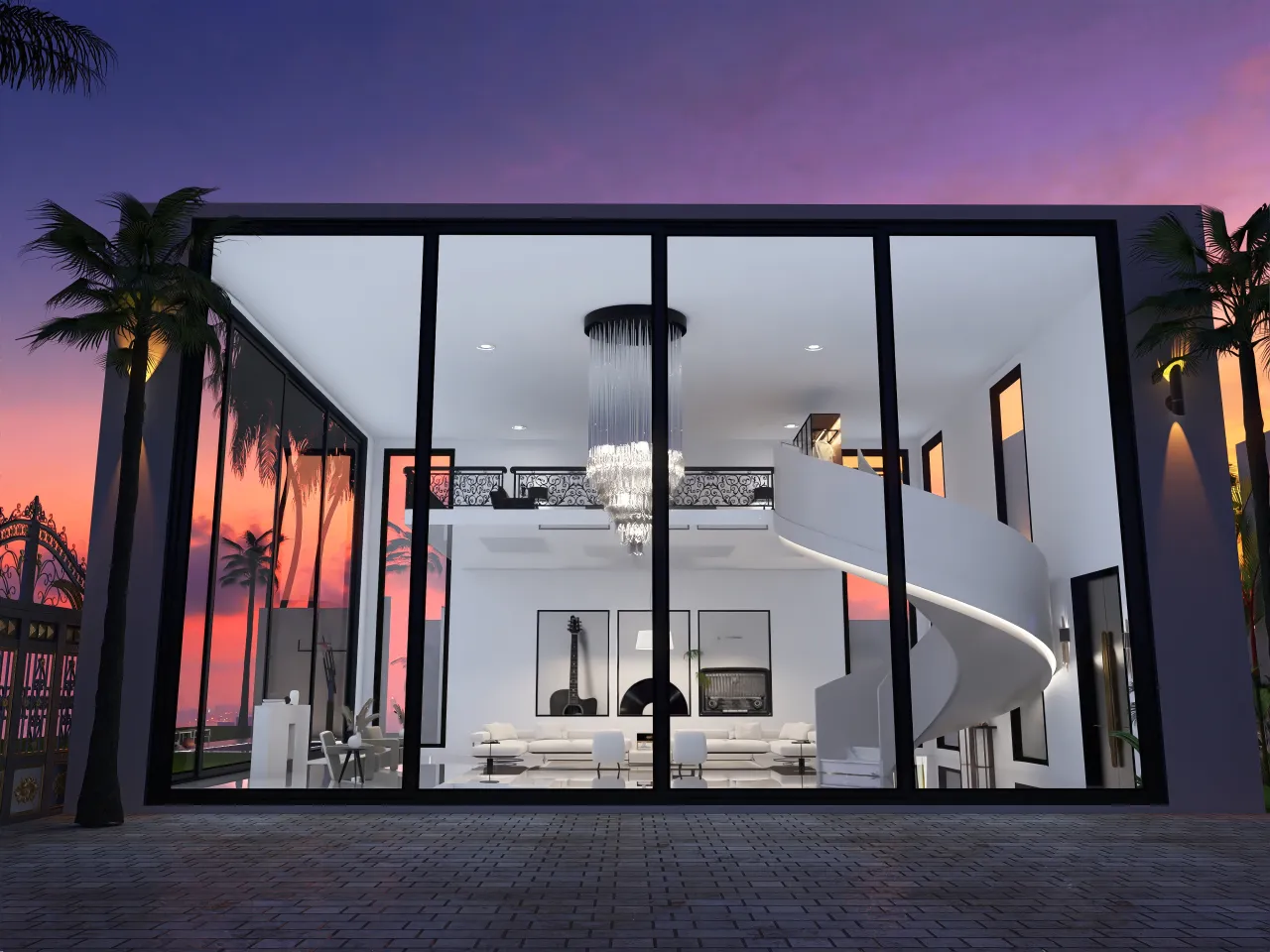 Calabasas Mansion 3d design renderings