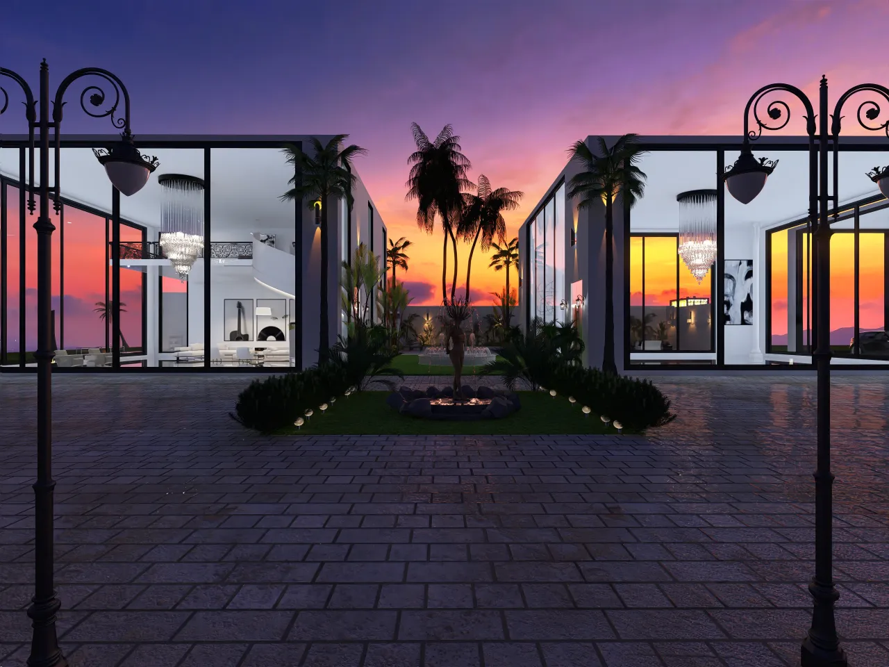 Calabasas California Mansion 3d design renderings