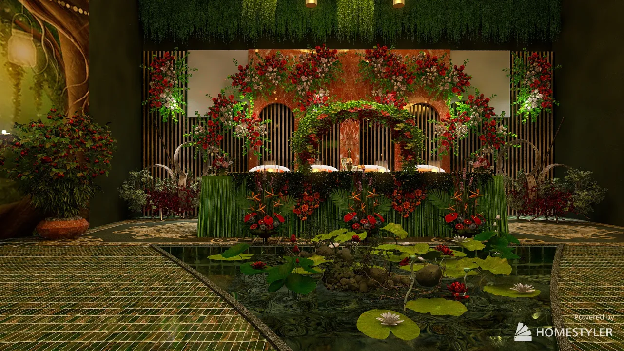 Enchanted forest - garden of times - wedding venue 3d design renderings