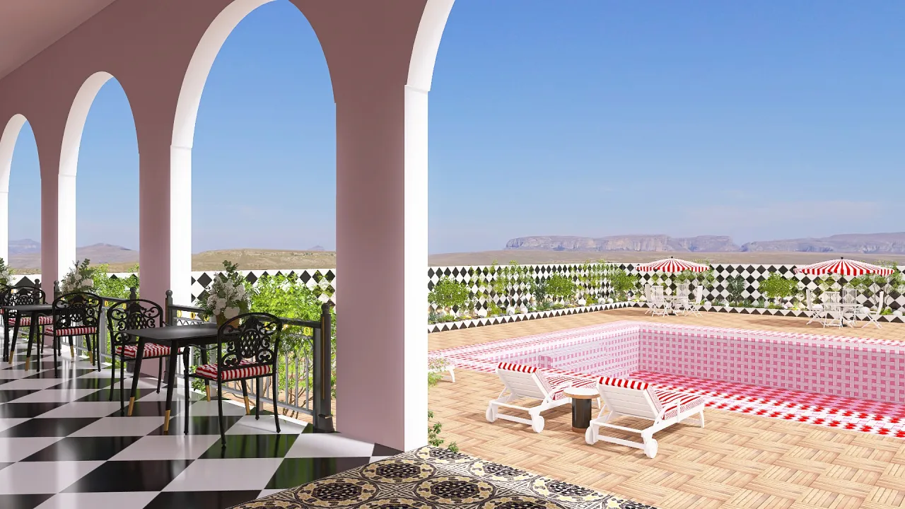 Balcony 3d design renderings