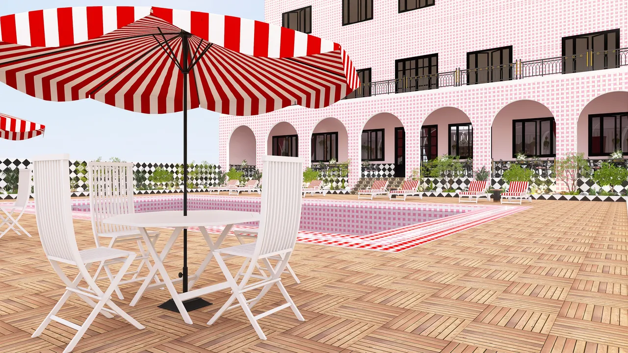 Courtyard 3d design renderings