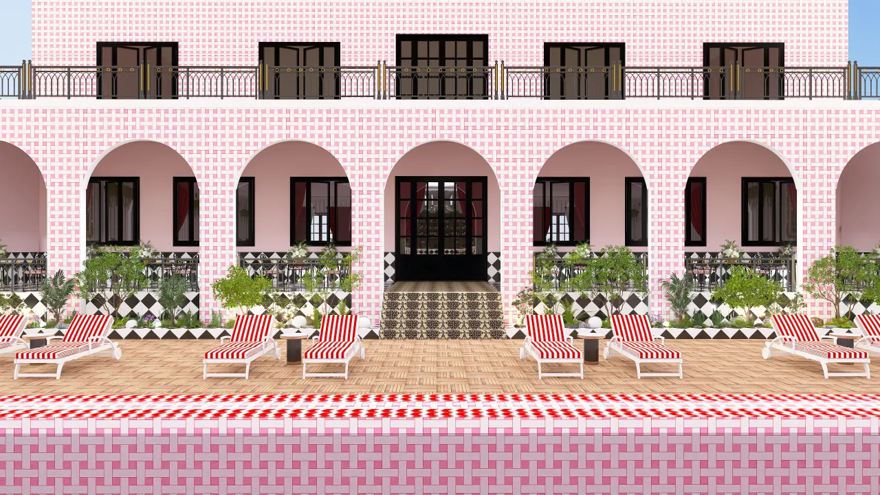 Courtyard 3d design renderings