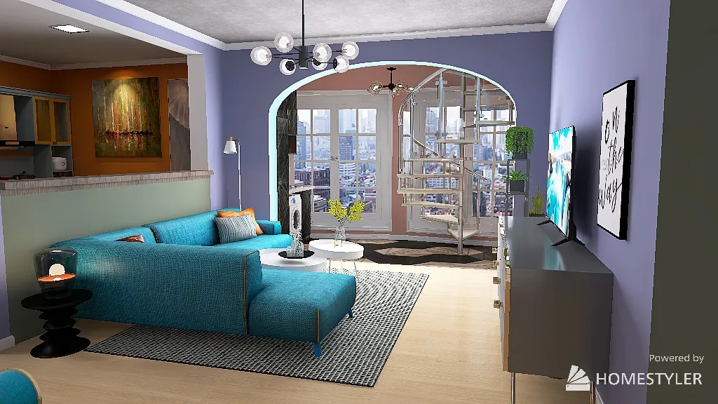 LivingDiningRoom 3d design renderings