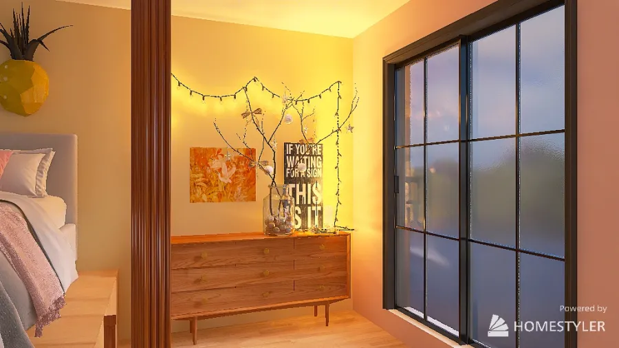 Aaliyah's Bedroom 3d design renderings