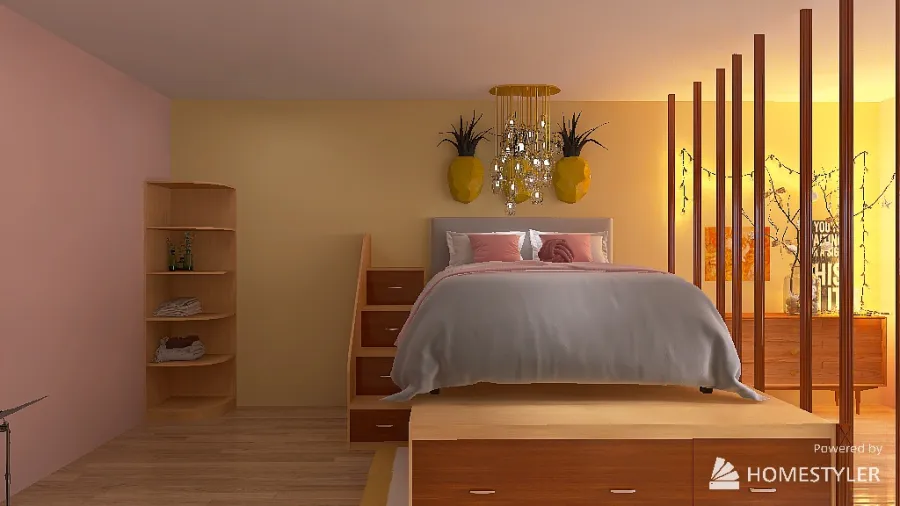 Aaliyah's Bedroom 3d design renderings