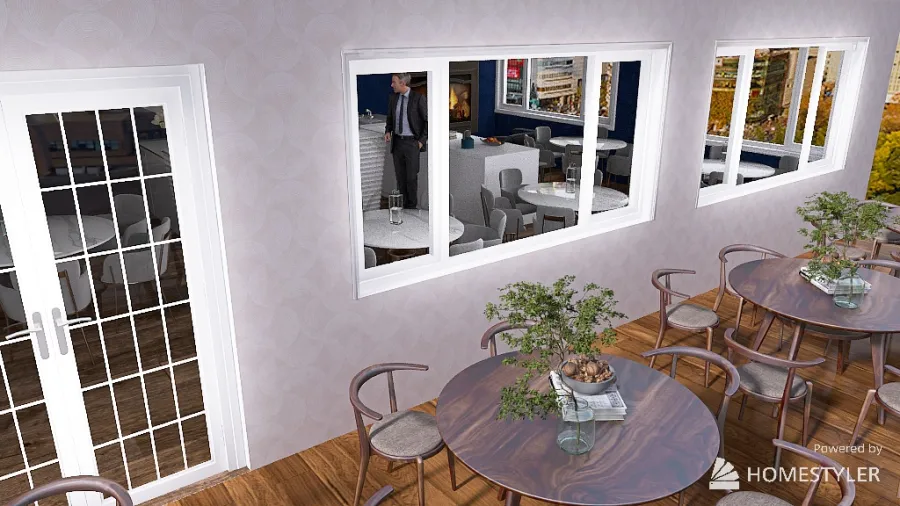 NYC Café 3d design renderings