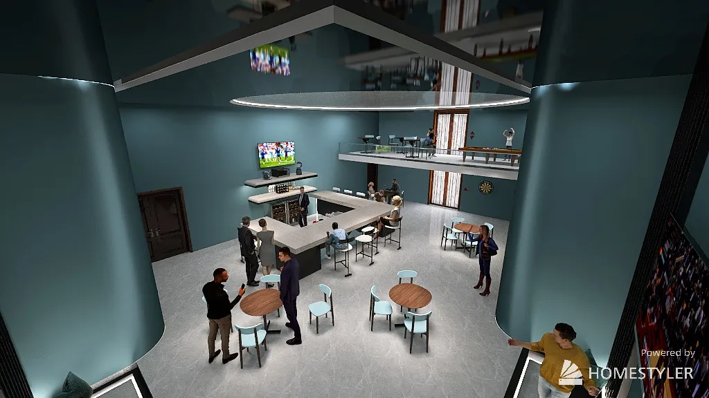 The Wave Sports Bar 3d design renderings